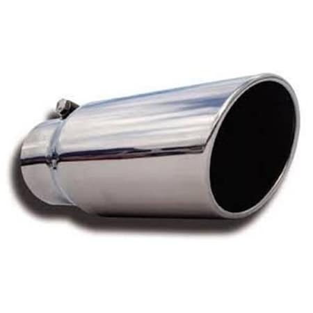 Different Trends Different Trends DTEBQ9-405012RSL 4 x 12 in. Slant Diesel Series Round Rolled Edge Angle Cut Bolt-On Exhaust Tip DTEBQ9-405012RSL